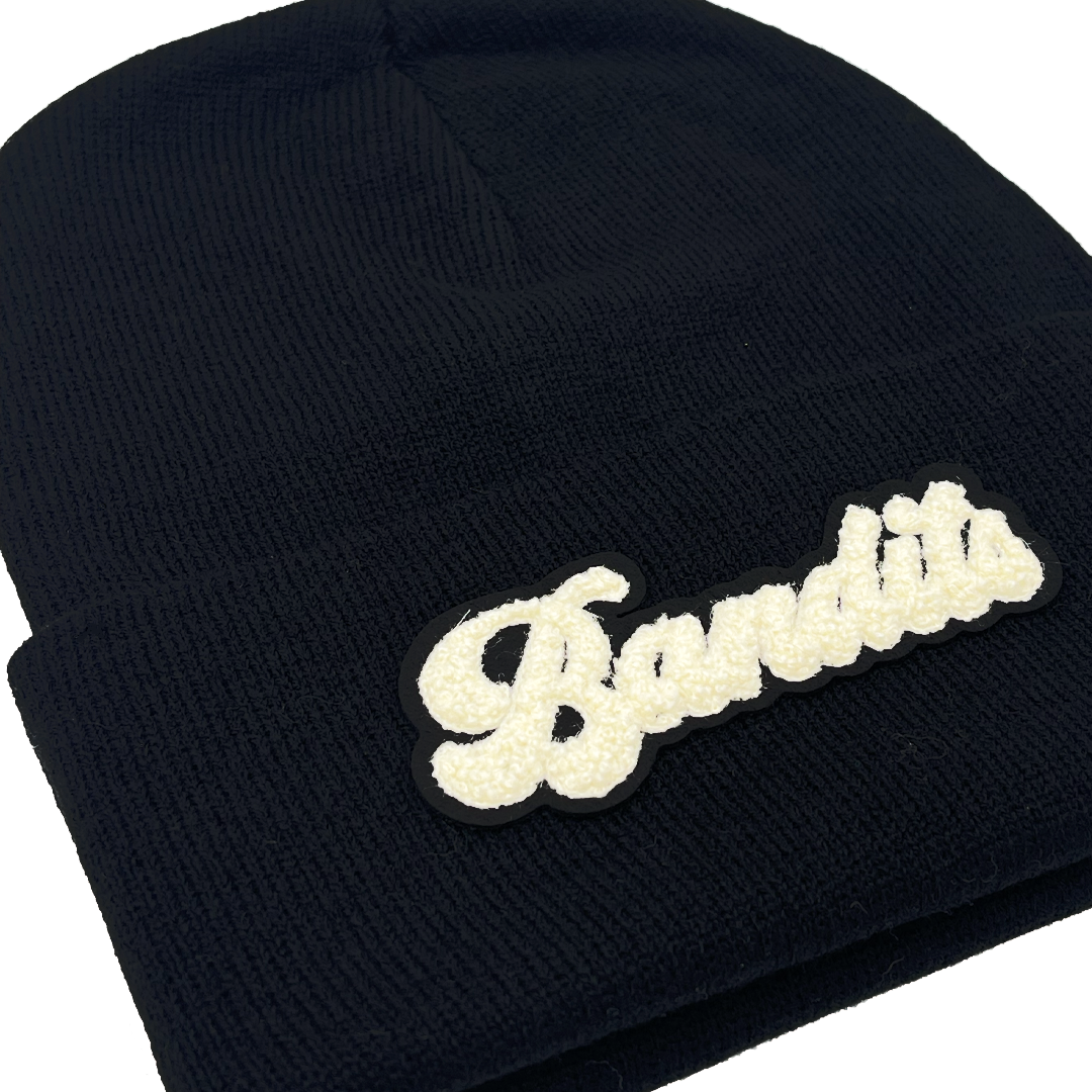 VARSITY SCRIPT BEANIE BLACK