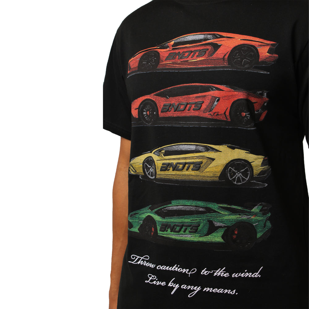 CAUTION TO THE WIND S/S TEE BLACK