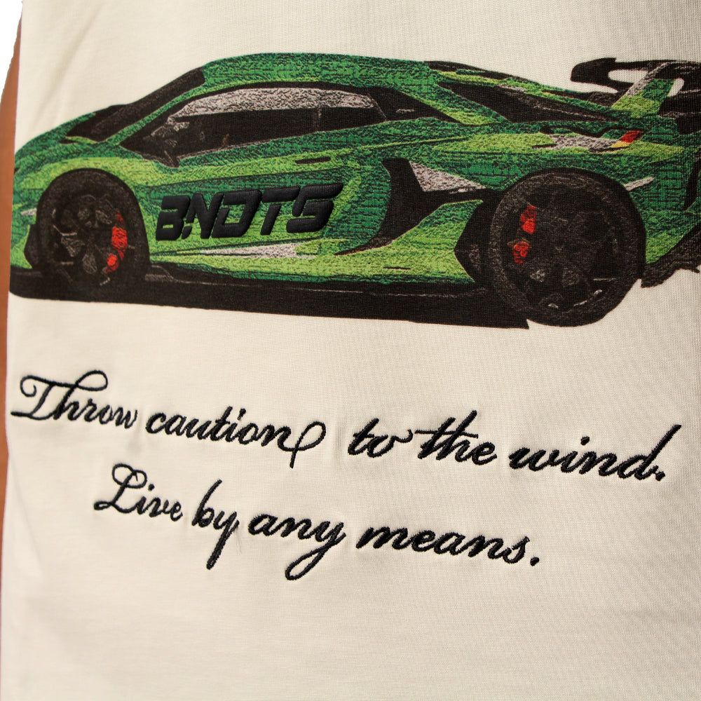 CAUTION TO THE WIND S/S TEE CREME