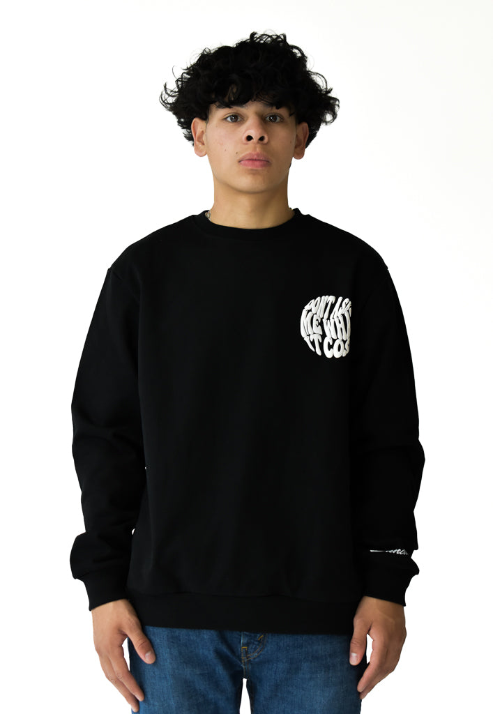 COSTS A LOT CREWNECK SWEATSHIRT BLACK