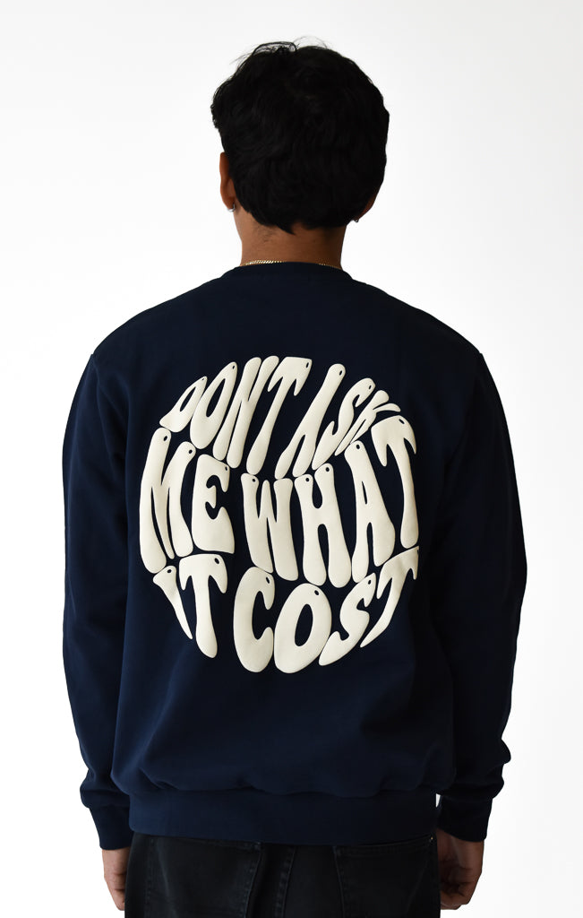 COSTS A LOT CREWNECK SWEATSHIRT NAVY