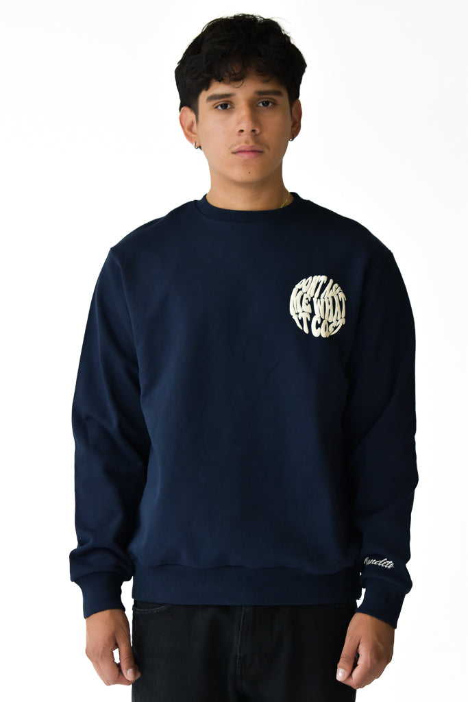 COSTS A LOT CREWNECK SWEATSHIRT NAVY