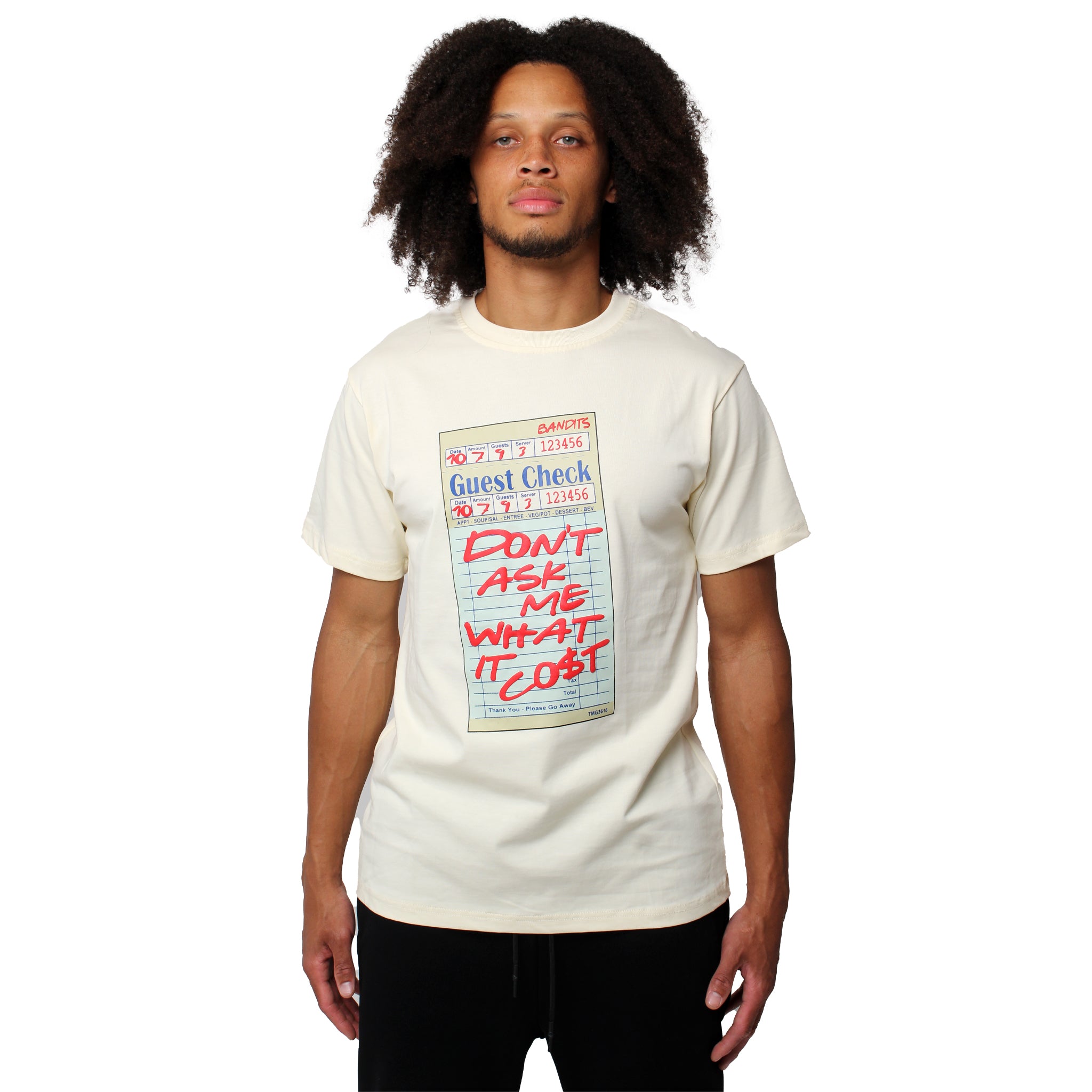 GUEST CHECK S/S TEE CREME