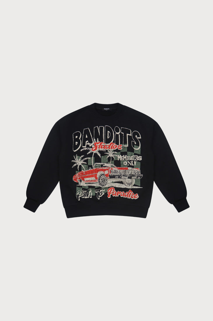 PATH TO PARADISE CREWNECK SWEATSHIRT BLACK