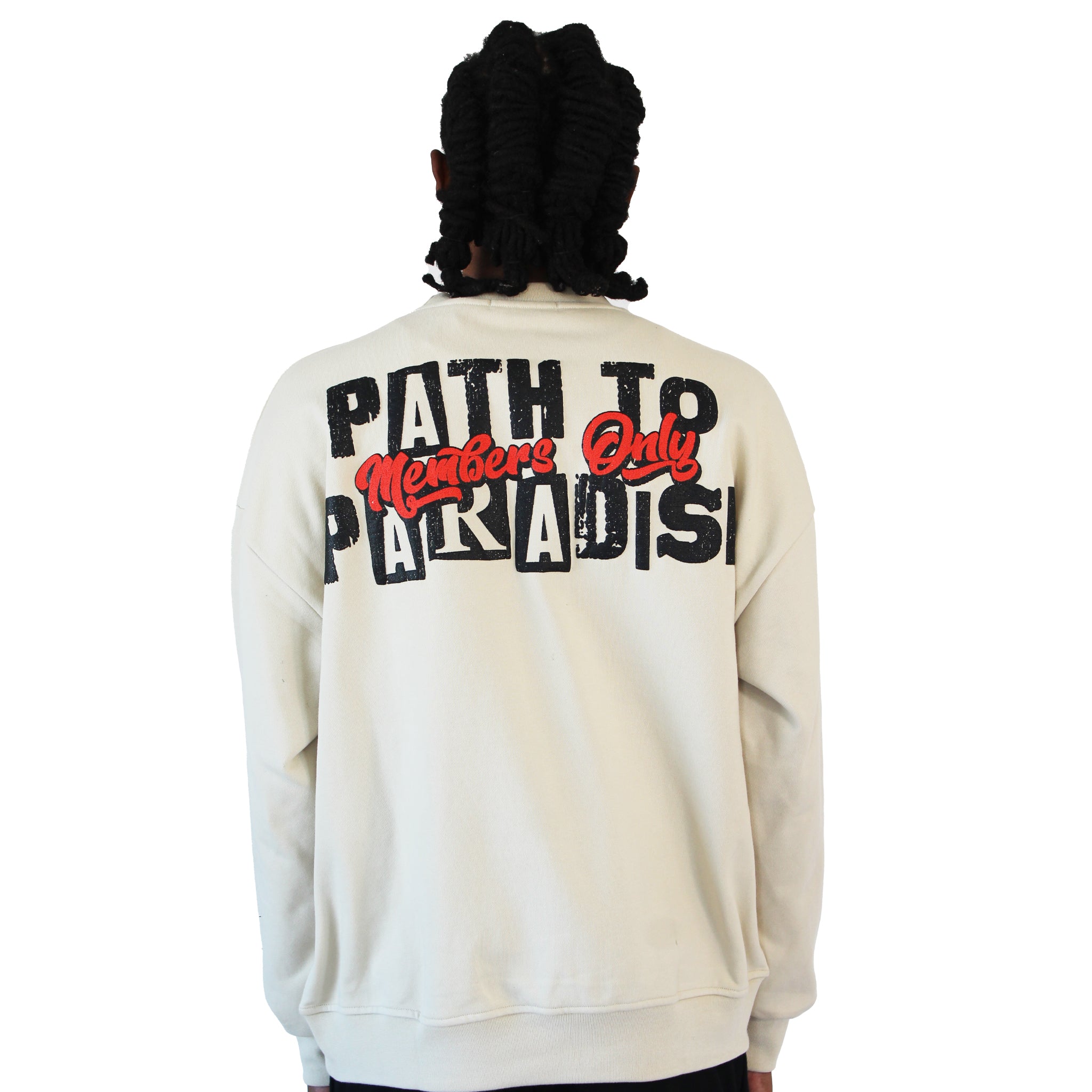 PATH TO PARADISE CREWNECK SWEATSHIRT TAN
