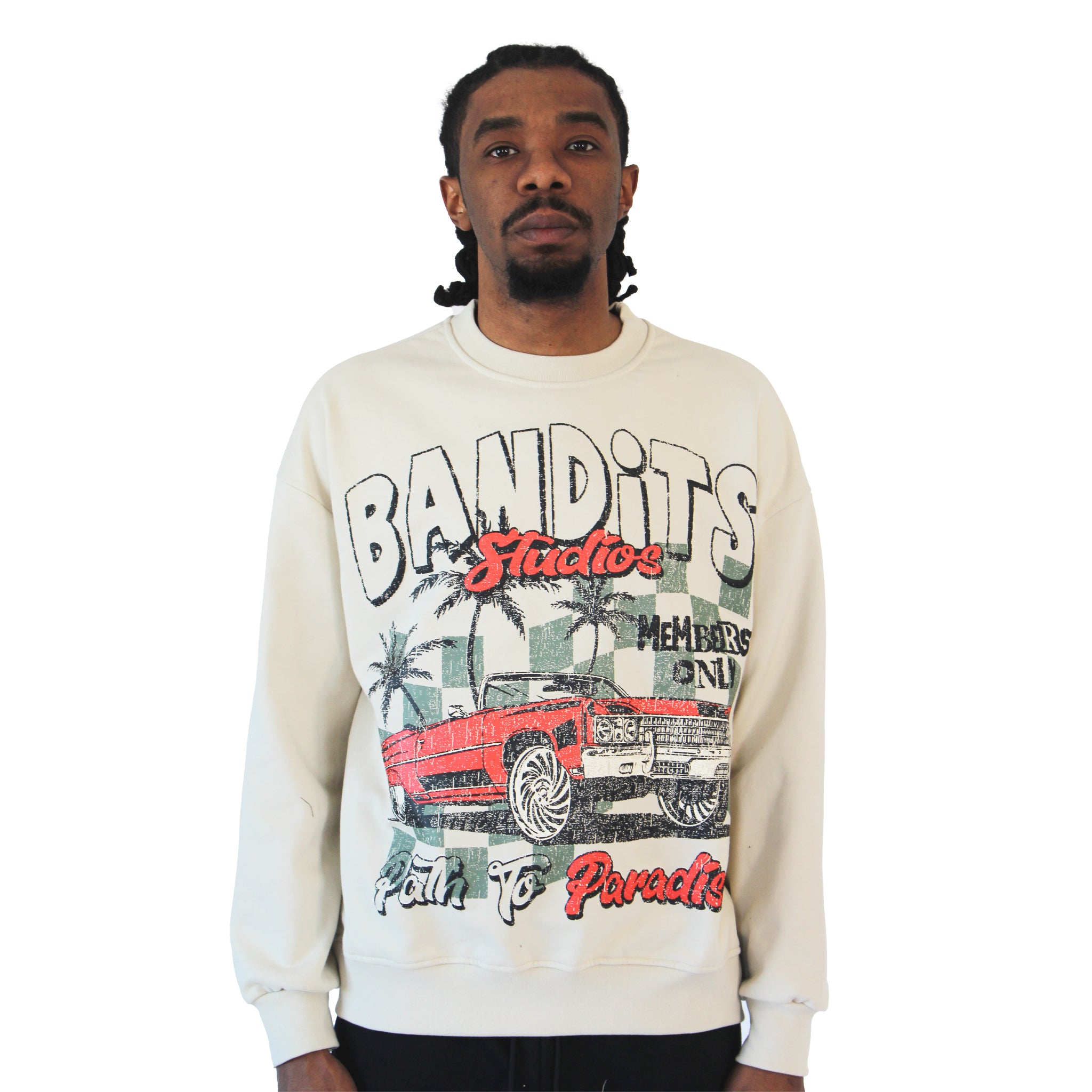 PATH TO PARADISE CREWNECK SWEATSHIRT TAN