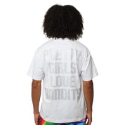 PRETTY GIRLS LOVE BANDITS RHINESTONE WHITE