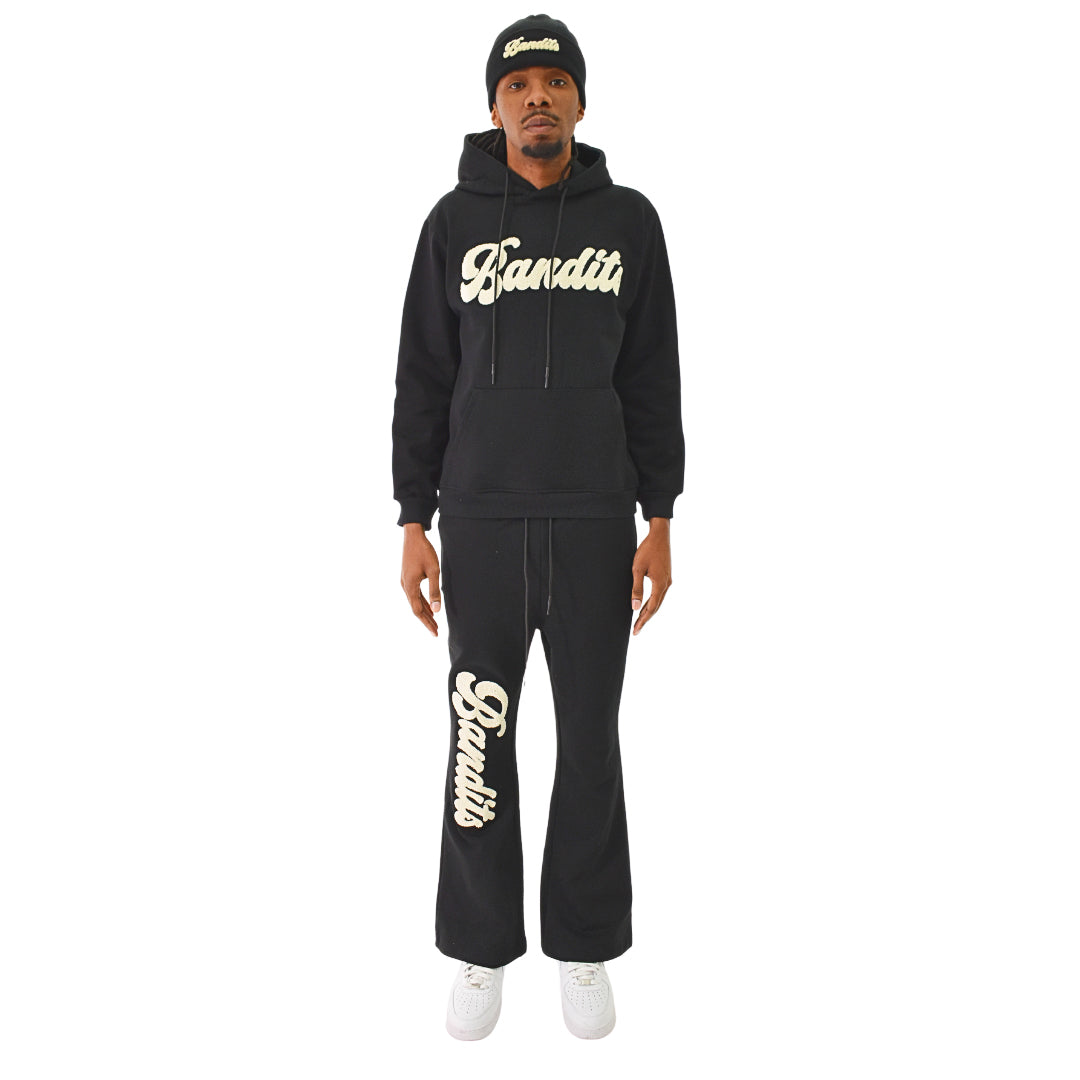 VARSITY SCRIPT SWEATPANTS BLACK