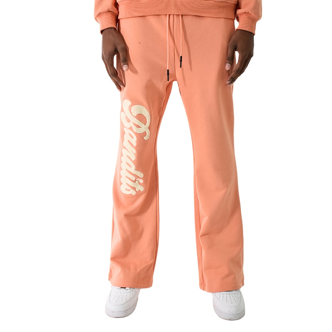 VARSITY SCRIPT SWEATPANTS PEACH