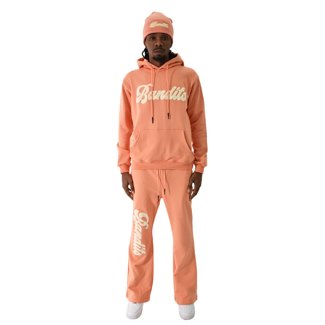 VARSITY SCRIPT SWEATPANTS PEACH