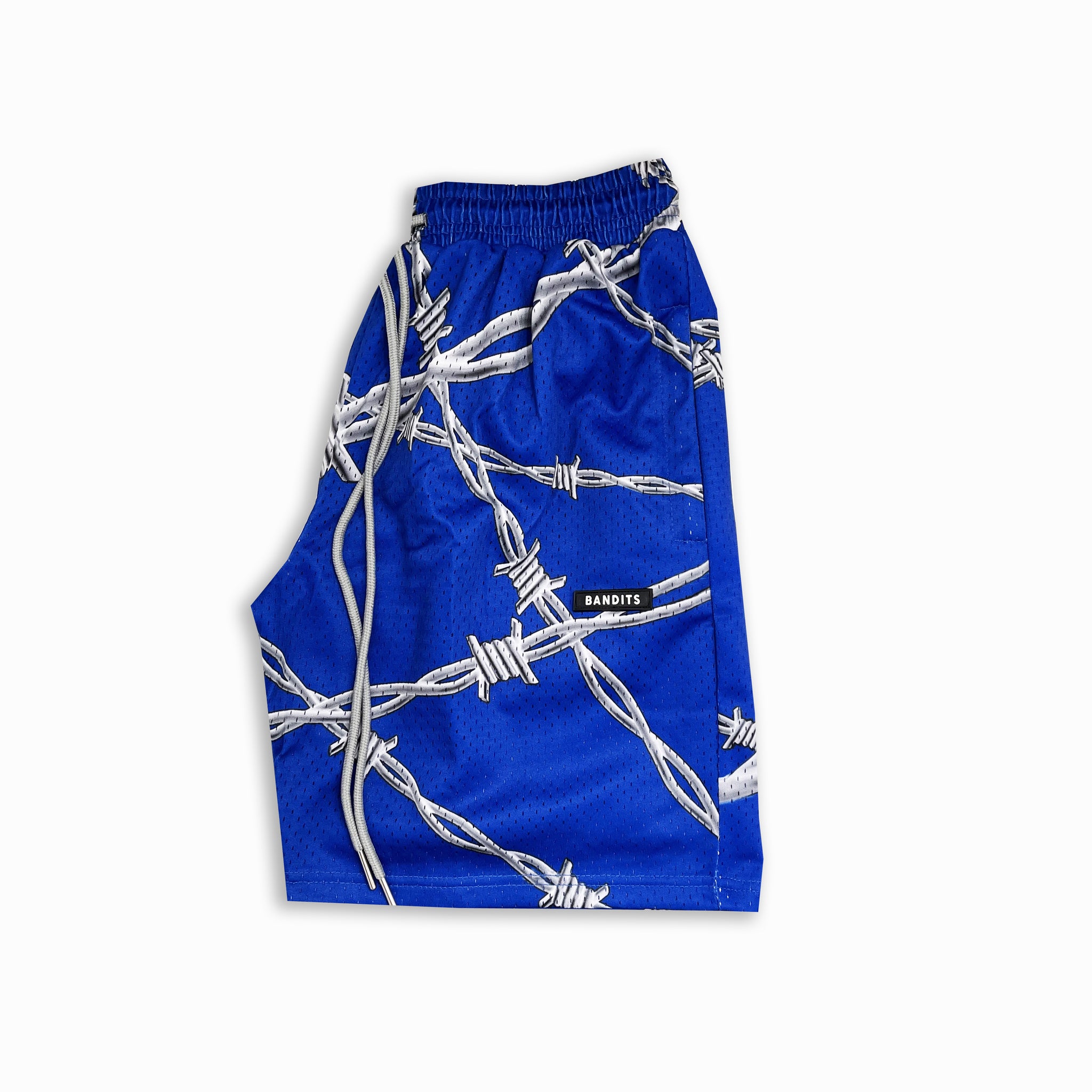 BARBED WIRE MESH SHORT ROYAL BLUE